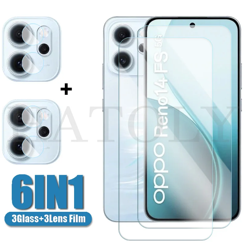 Screen Protective glass For Oppo Reno14 FS For Oppo Reno14 FS Screen tempered Screen glass Camera Len Film For Oppo Reno14 FS 5G