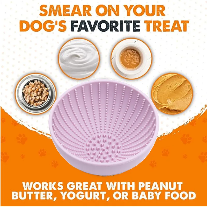 Pet supplies Stubborn slow food bowl licking pad silicone bowl with suction cups anti tipping and anti slip dog and cat bowl