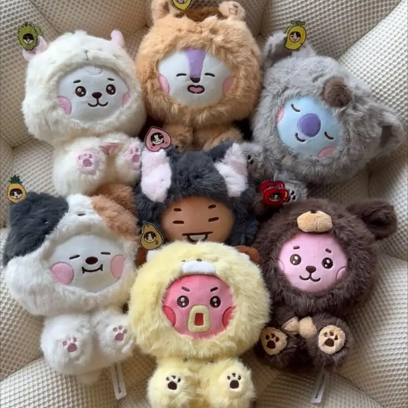 

Anime New BT21 TATA COOKY Cartoon Plush Toy Creative New Cross Dressing Plush Toy Bedroom Decoration Collection Gift for Friends