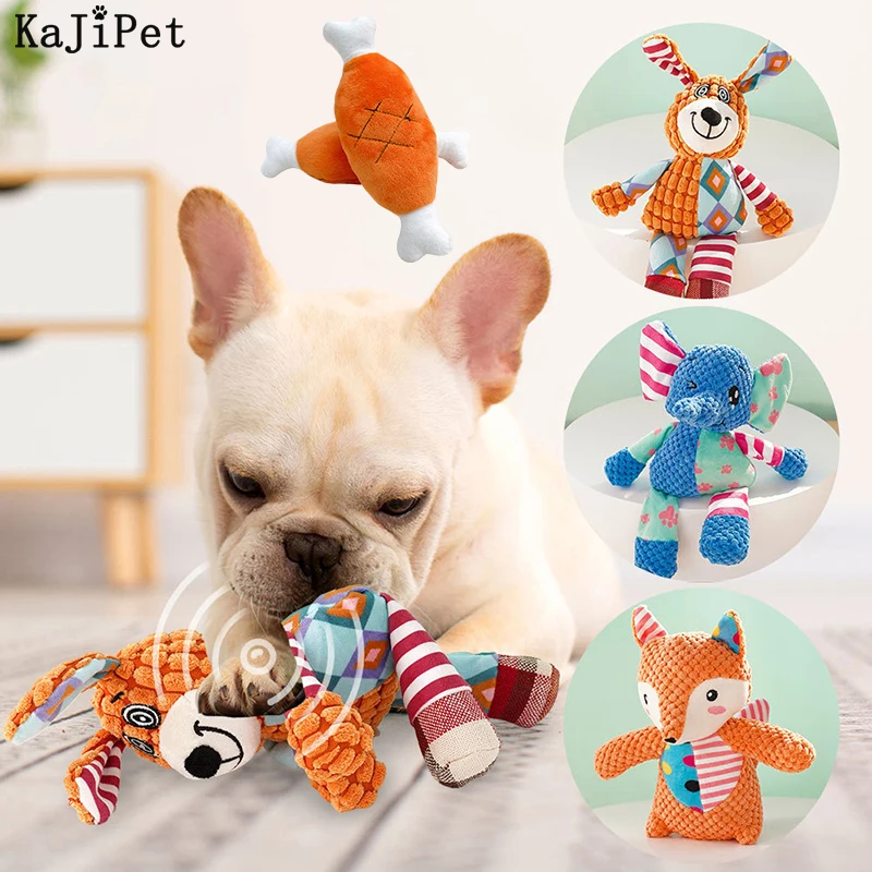 

Squeak Plush Toys For Dog Small Large Pets Cats Anti Bite Interactive Doll Juguetes Para Perro Chew Toys For Dogs Accessories