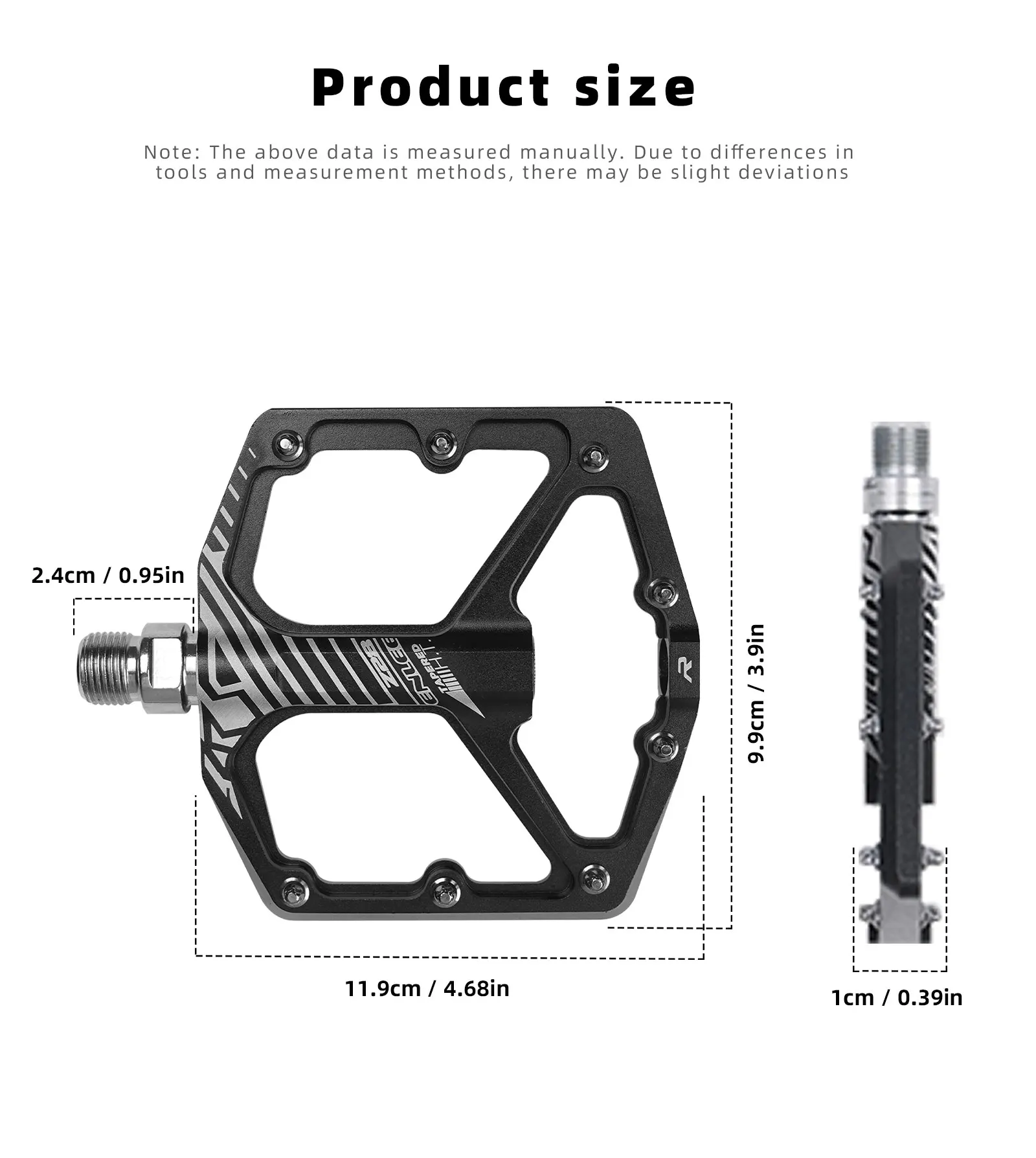 ENLEE Mountainbike Pedal Lager Anti-Slip Aluminium Legierung Rennrad Lager Pedal Fahrrad Reiten Zubehör – Detail 3
