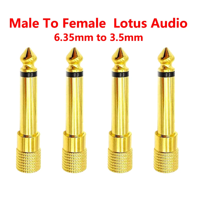 

5/20/100PCS 6.3mm1/4" Mono Male Plug to 3.5mm Female Jack Headphone Audio Adapter Home Connectors Adapter Microphone