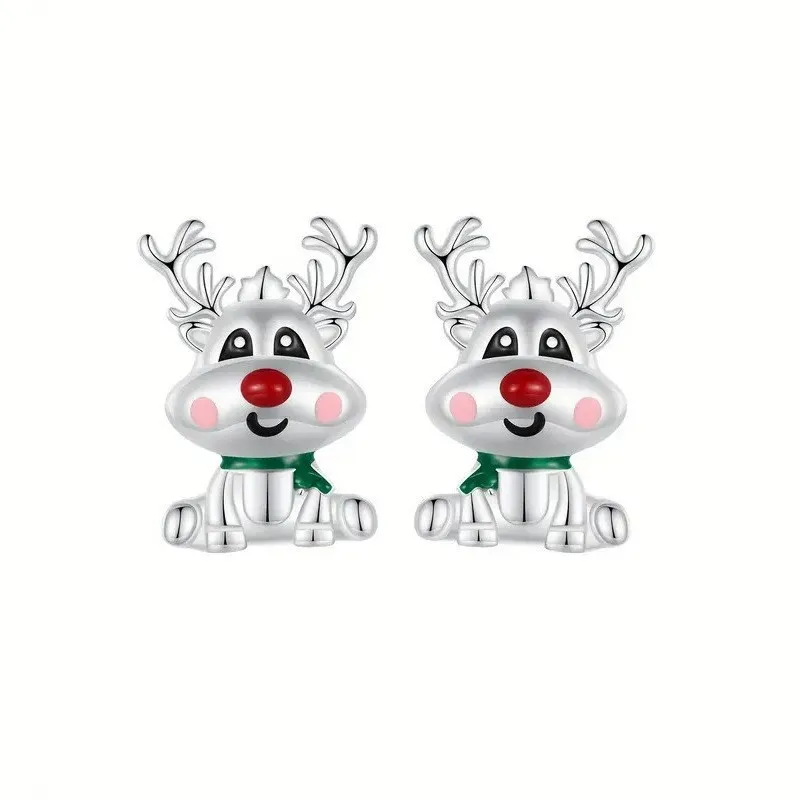 

New cute deer earrings for women's holiday atmosphere, eye-catching design, fashionable and trendy accessories