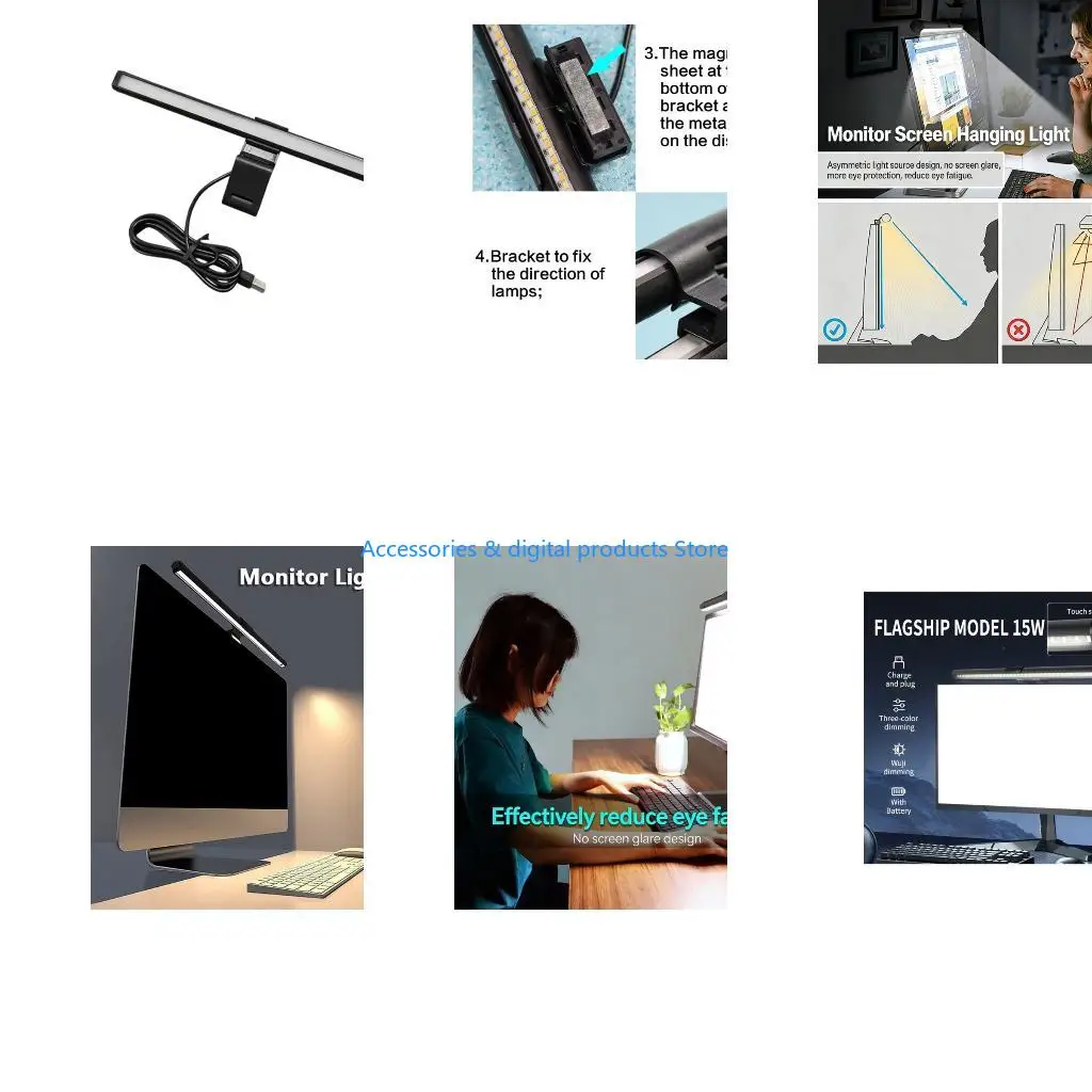 77JD LED Desk Lamp Monitor Light Bar Lighting Table Lamp Computer Monitor Screen