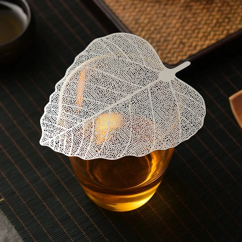 Creative Bodhi Leaves Shape Tea Strainers Stainless Steel Kung Fu Tea Mesh Infusers Filter Drinkware Kitchen Accessories