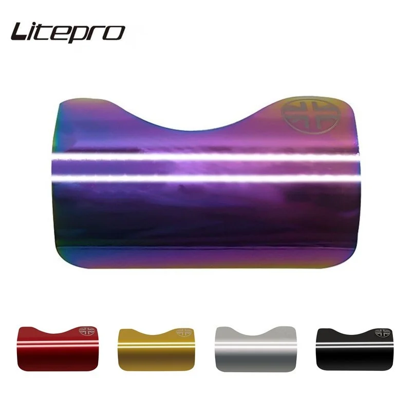 Liteproelite Folding Bike Bottom Bracket Protector BB Protection Sticker Aluminum Alloy Sticker Sheet For Brompton Folding Bike