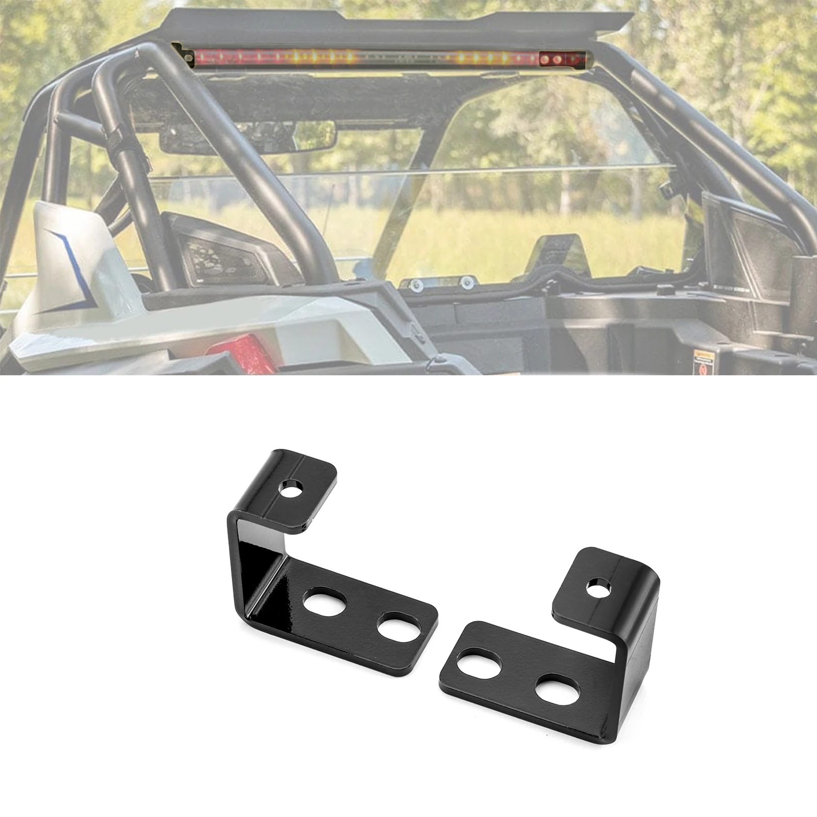 UTV Rear Tail LED Light Bar Mount Bracket Black for Baja Designs RTL 30