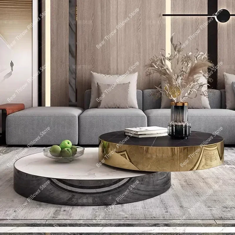 Modern Design Coffee Table Luxury Living Room Bedroom Decoration Coffee Table Oval Drawer Desktop Atrium Salon Nordic Furniture