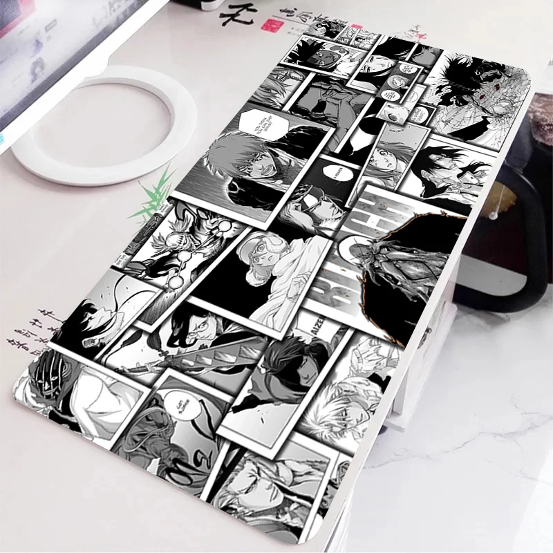 HD Printing Cool Anime Bleach Mouse Pad Laptop Gaming PC Accessorie Mousepad Black White Office Desk Mat Keyboard Mouse Mats