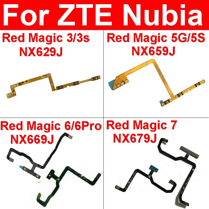 Power Volume Buttons Flex Cable For ZTE Nubia Red Magic 3 NX629J 3S 5G 5S NX659J 6 6Pro NX669J 7 NX679J 7Pro NX709J Volume Power