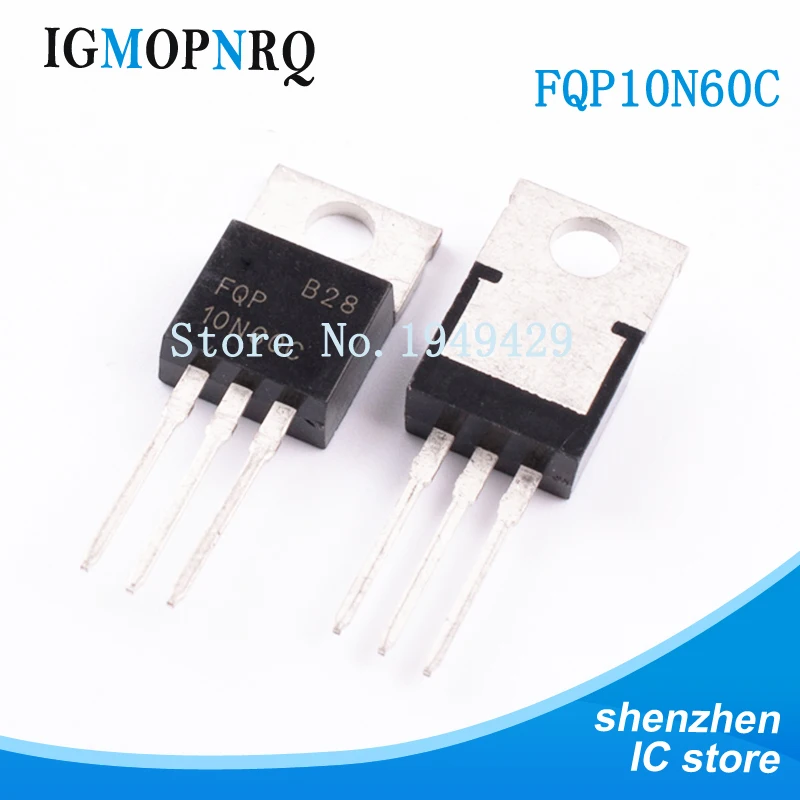 10 piezas FQP10N60C TO-220 10N60C 10N60 MOSFET 600V n-ch Q-FET advance c-series, nuevo