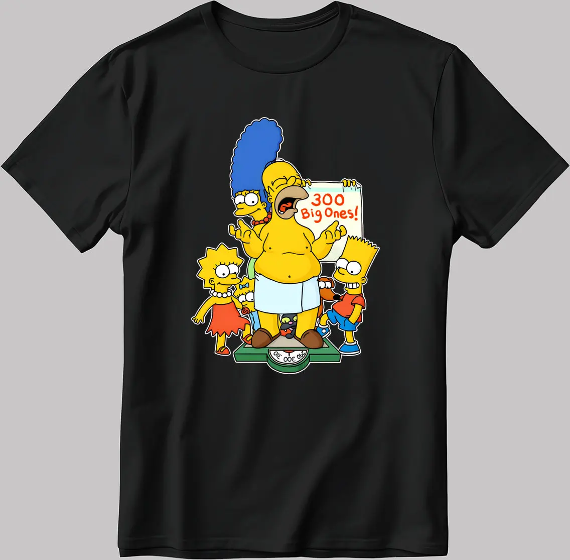 تي شيرت رجالي Simpsons Family للجنسين من القطن الخالص قابل للتنفس أنيق ومتعدد الاستخدامات ملابس الشارع كبيرة الحجم فضفاضة غير رسمية