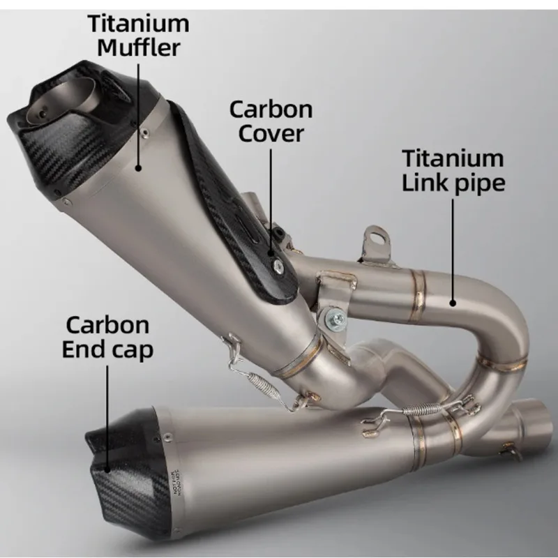 

Motorcycle Muffler Exhaust Full System for Ducati Panigale V4 Streetfighter V4 Titanium Alloy Exhaust Muffler Escape Pipe