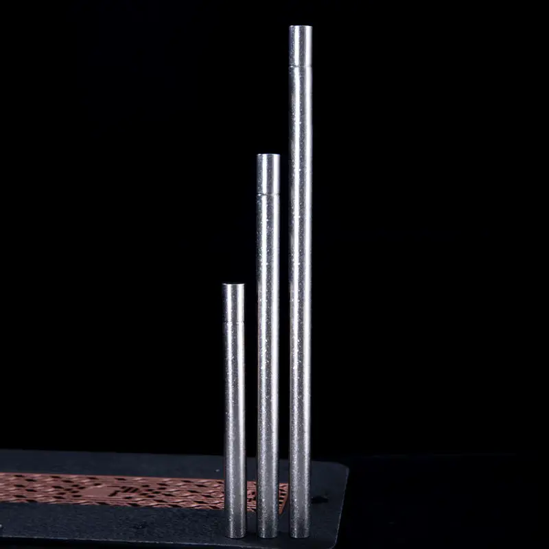 Pure Titanium Portable Storage Tube Reusable for Barbecue Skewers And Chopsticks Outdoor Storage Solution Barbecue Skewers