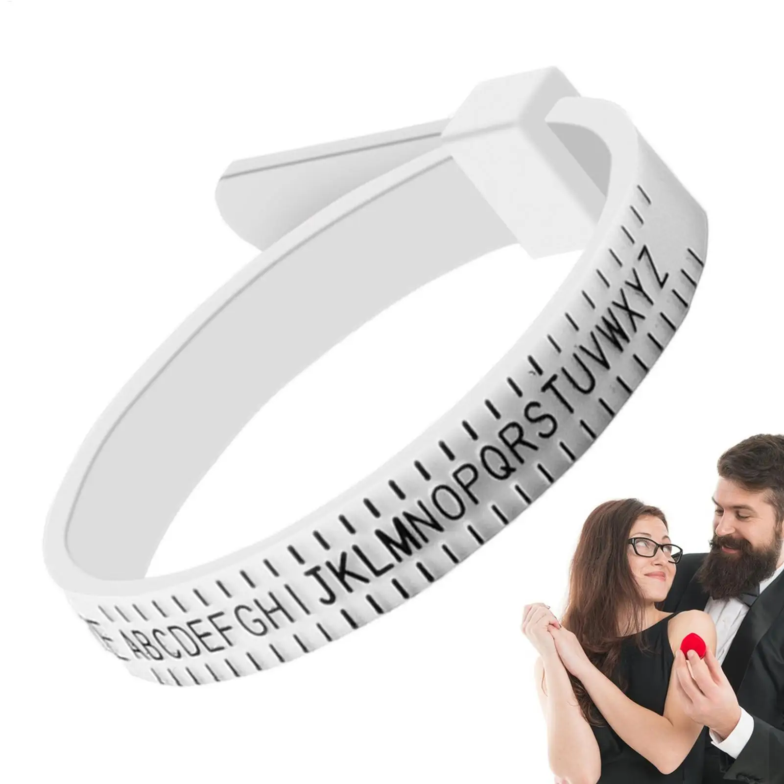1PC Ring Sizer Tool US EU UK JP HK Size Guide White Black Wedding Ring Finger Gauge for Jewelry Making Measurement random color