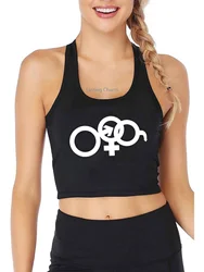 Cuckold Bull Sissy Design Sexy Slim Crop Top Hotwife Humor Fun Flirty Harajuku Print Tank Tops Swinger Cotton Naughty Camisole