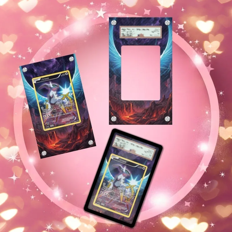 Art Display for Pokemon Arceus Card PTCG Keychain Anime Game Collectibles Anime Merchandise Acrylic Protective CaseToys Gift