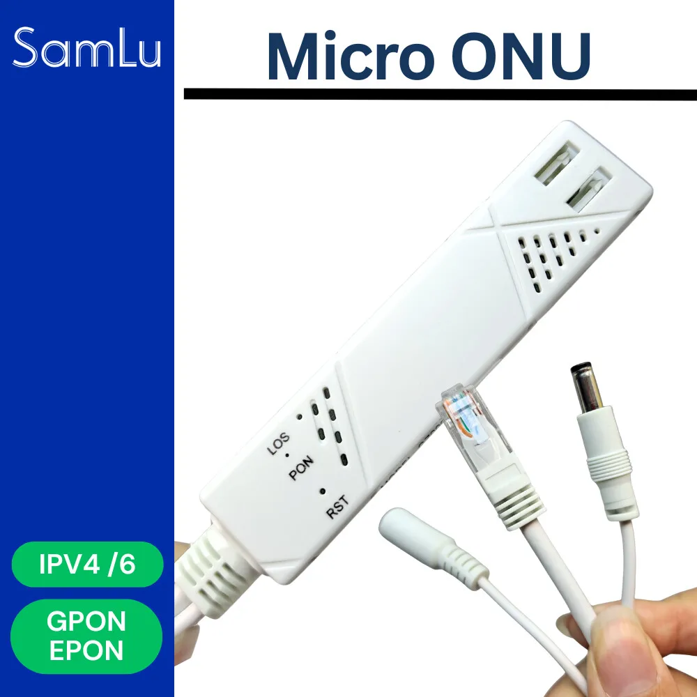 2025 New Micro EPON GPON ONU For Webcams MICRO ONU, Latest XPON ONU, With LAN SC/UPC Connector Port Mini Portable