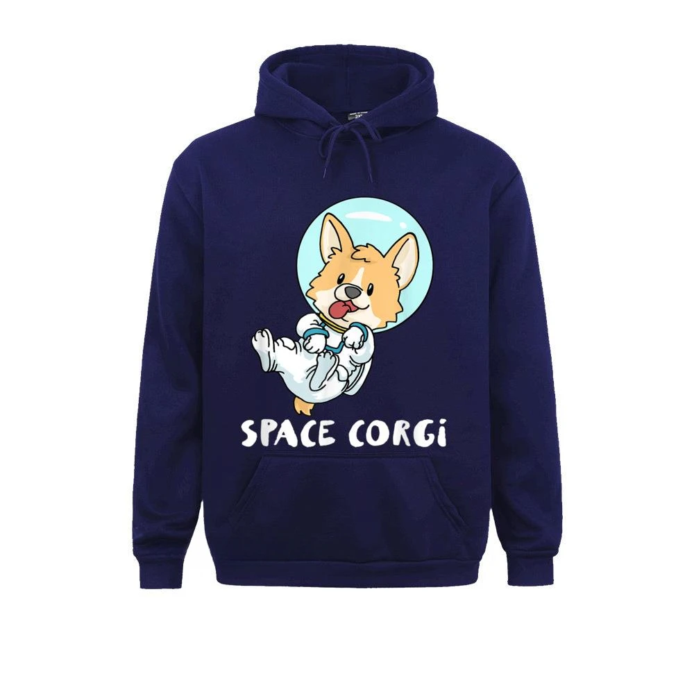 Space Corgi Funny Astronaut Planet Travel Sweatshirts Autumn Normal Hoodies Long Sleeve Fashion Hip Hop Sportswears Male Unisex