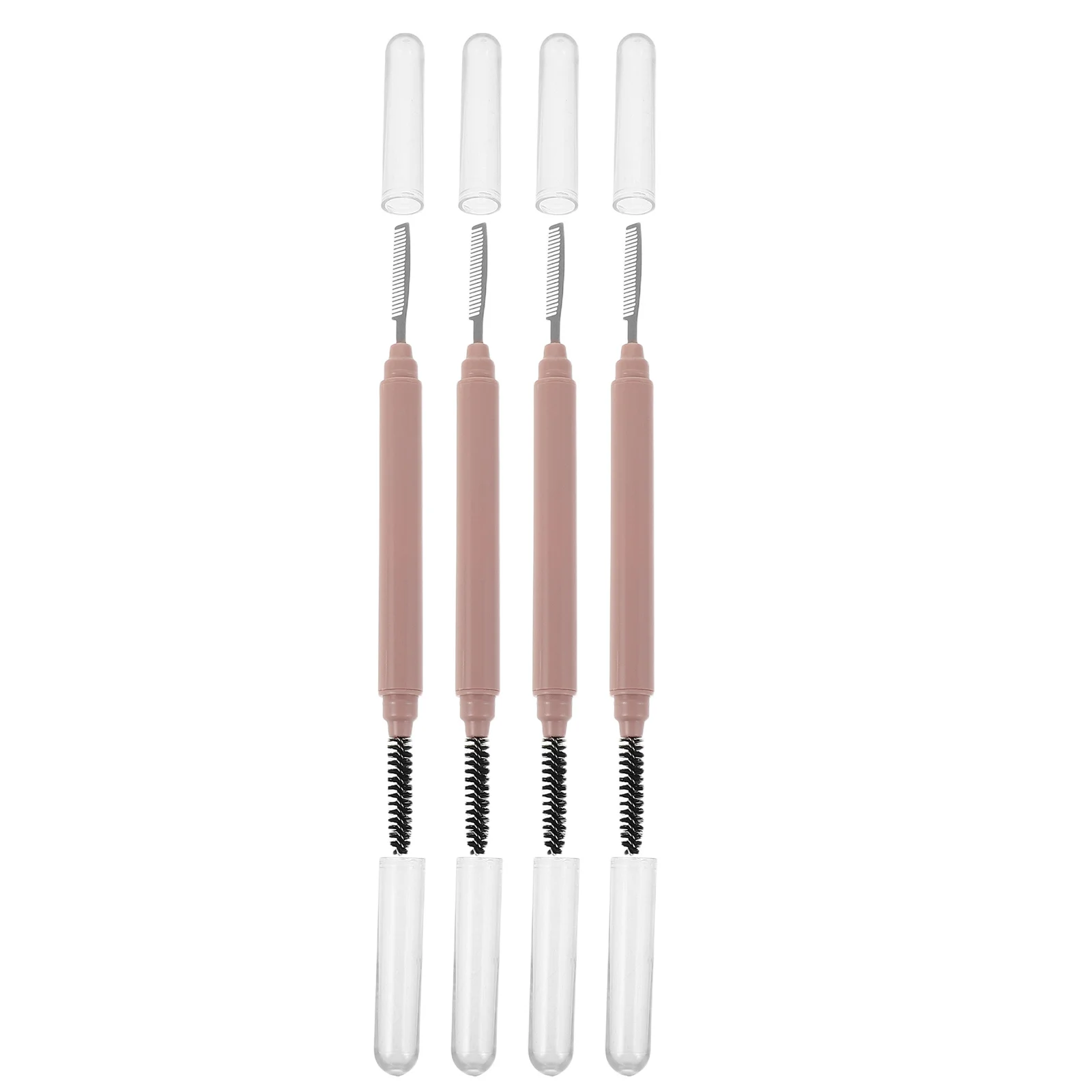 4 Stuks Wimper Separator Roestvrij Staal Tweeërlei Gebruik Schoonheid Kam Draagbare Mascara Brush Tool Voor Lash Extension Make-Up Wenkbrauw borstel