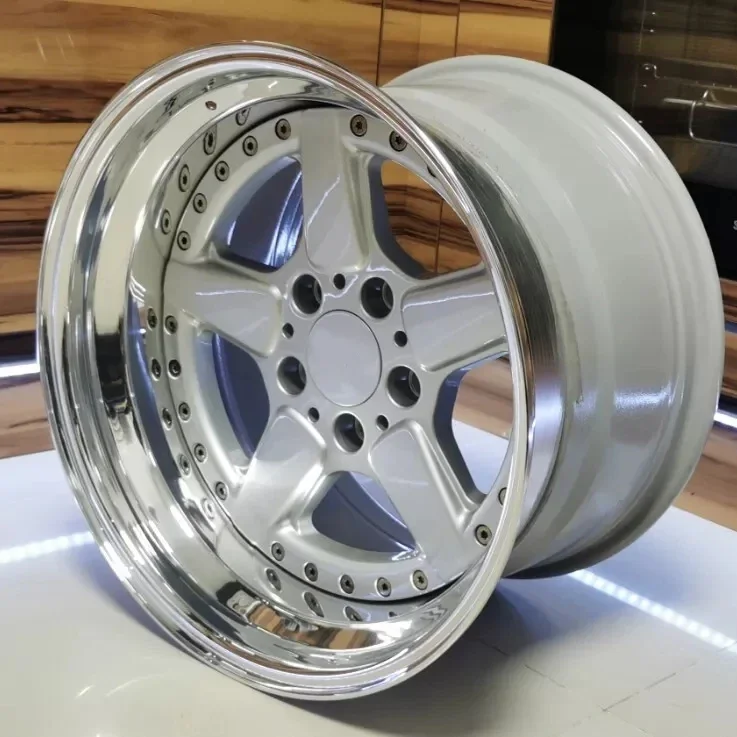 Bku Forged 3 Piece Split Wheels 16 17 18 19 Inch Staggered 5x112 5*120 Alloy Racing Wheels Rims Felgen for  E34 E39 E60 E61