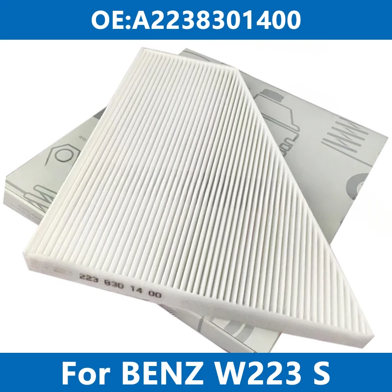 

Car External Cabin Air Filter Conditioner A2238301400 For Mercedes Benz W223 S350d S400 EQ Boost S450L S500 S580 S63 Mild Hybrid