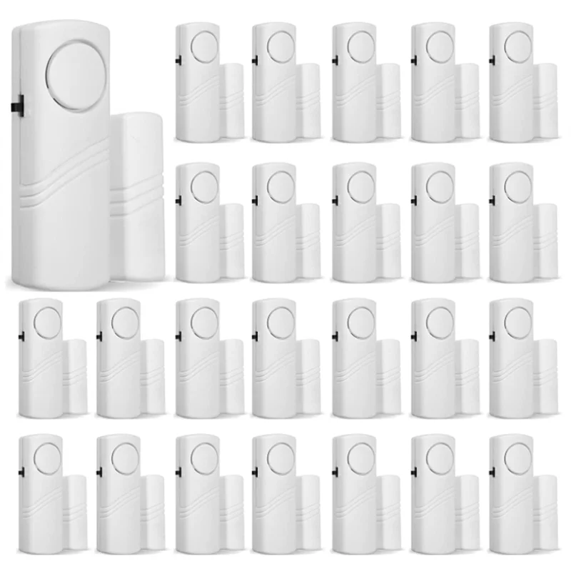 

24Pcs Door and Window Alarm Electronic Alarm Window Alarm Sensor Anti-Burglary Window Security Alarm