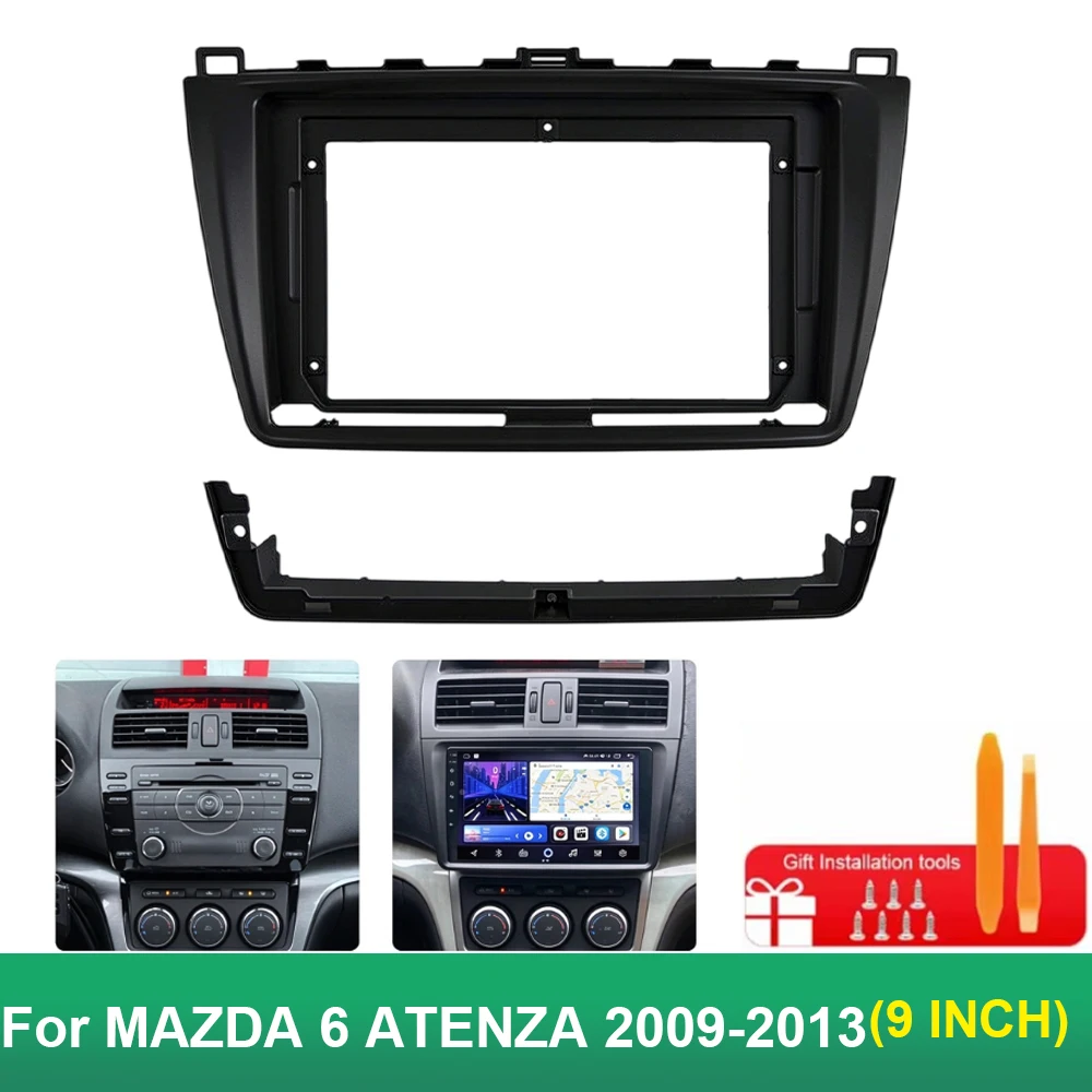 9 Inch Car Stereo Dashboard Frame Compatible with For MAZDA 6 ATENZA 2009-2013 Radio Navigation Panel Mounting Frame