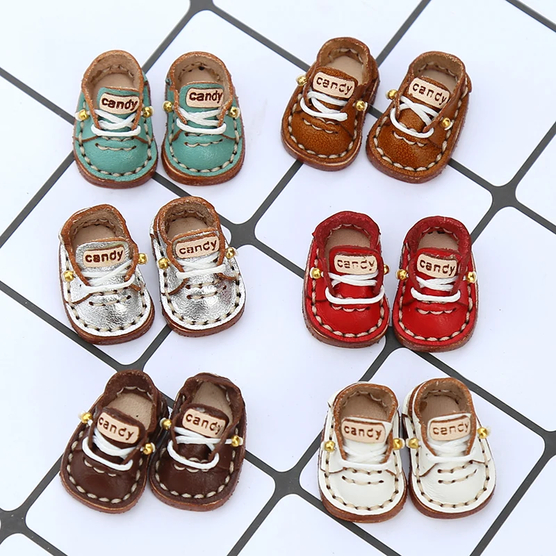 Ob11 Girl Doll Candy Shoes Fashion Holala Cowhide Flat Shoes For Boy, Obitsu11, Body9, Gsc, Ddf, Nendoroids, 1/12bjd Doll Shoes