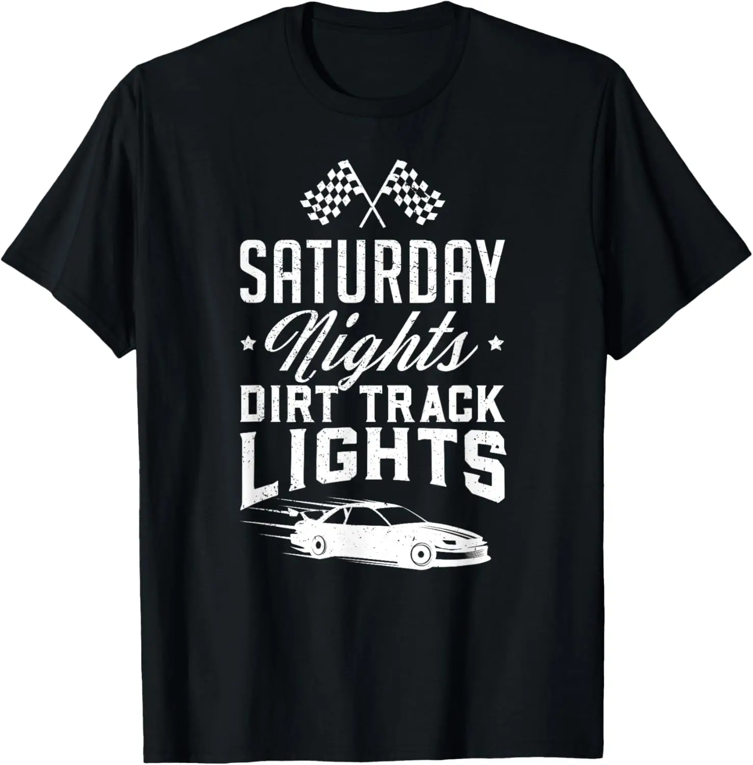 Saturday Nights Dirt Track Lights Cool Racing Driver T-Shirt