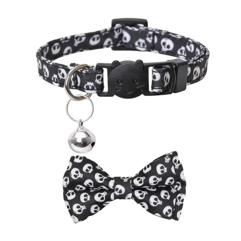 Dog Collar With Bowtie Halloween Removeable Bow Tie With Ringing Bell Dogs Cats Costumes Accessories For Traveling Photography