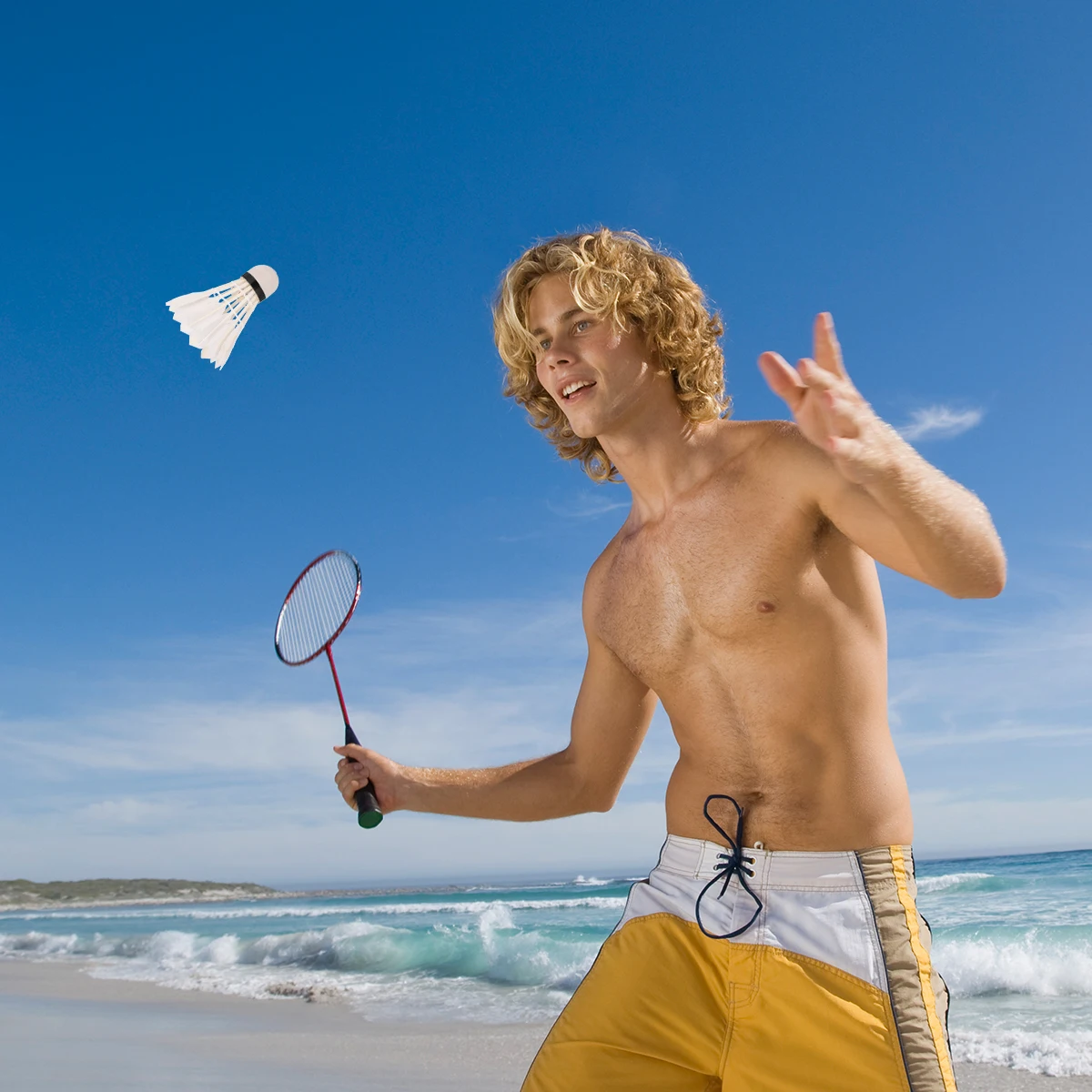 

4PCS Night Glowing LED Light Shuttlecocks Creative Badmintons Shuttlecocks Sports Accessories for Outdoor (With Button ,