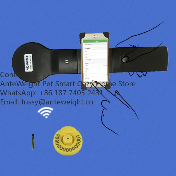 134.2khz Rfid Reader Animal Tag Scanner Support Apple IOS From Fofia Rfid Portable Reader