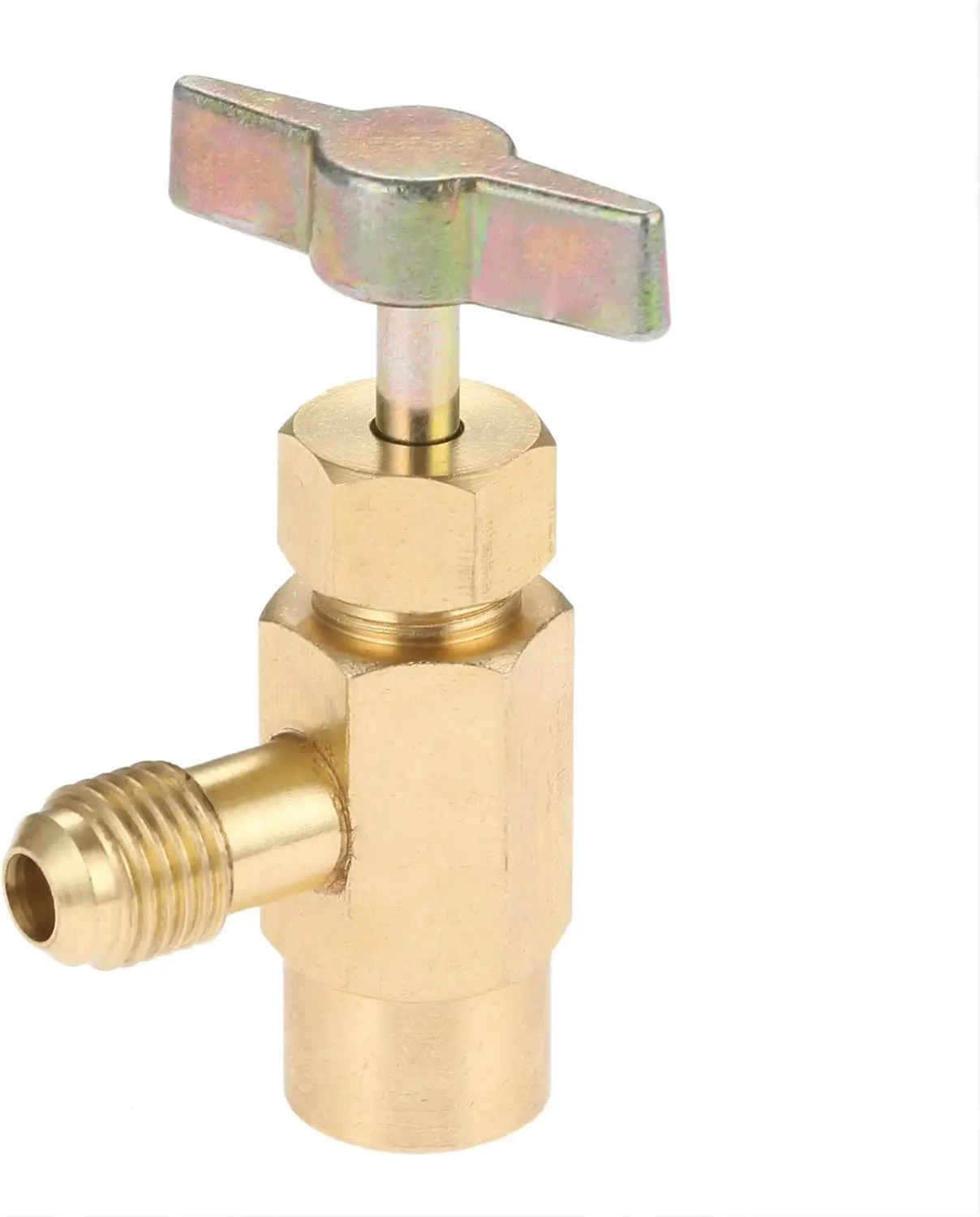 

1Pc R-1234YF Can Tap Dispenser Round Head Self-sealing Refrigerant Bottle Opener for Refrigerant Cans with 1/2” ACME LH Thread