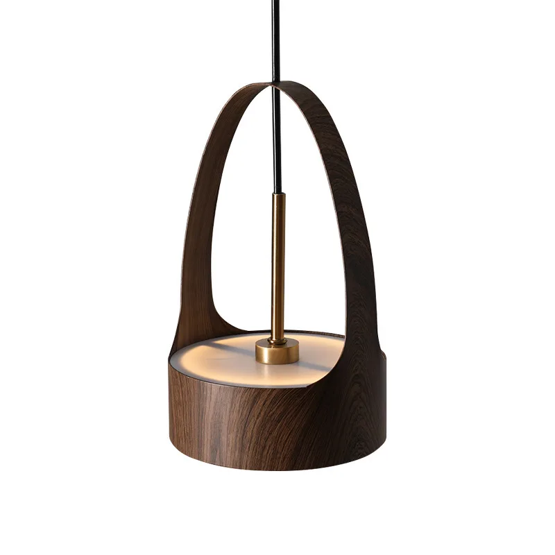 

Nordic simple restaurant bar counter imitation wood grain small chandelier modern Chinese zen homestay hotel bedroom bedside