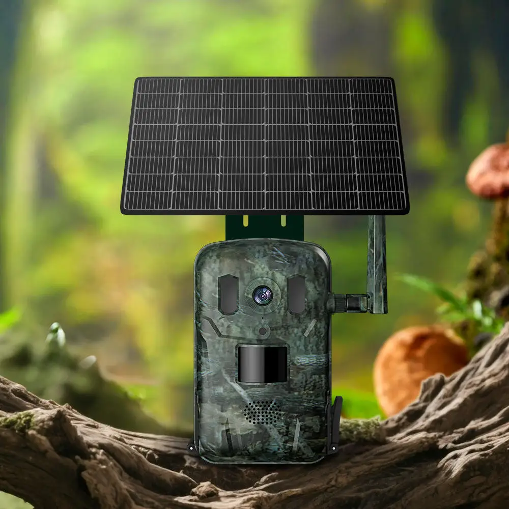 4G LTE Cellular Trail Camera 2K with Live Streaming Long Battery Life Solar Powered Game Wildlife Cameras