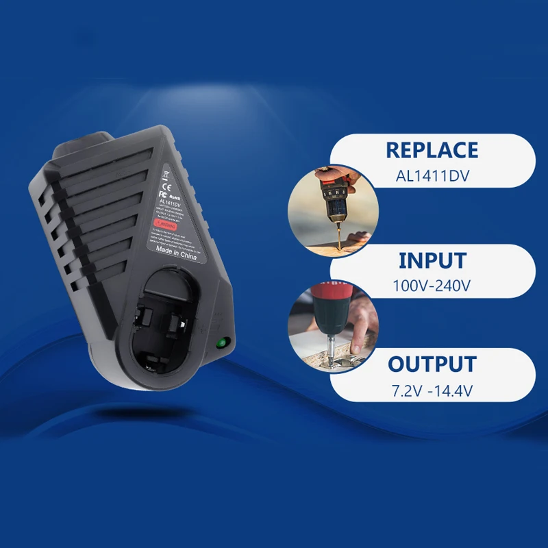 Cargador AL1411DV para batería de taladro eléctrico Bosch, 7,2 V, 9,6 V, 12V, 14,4 V, ni-cd, Ni-MH, GSR7.2, GSR9.6, GSR12, GSR14.4