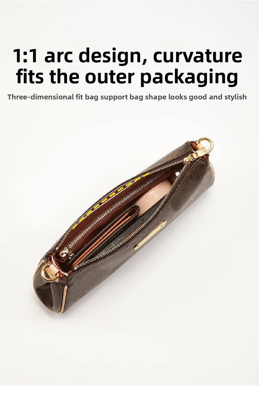 Bag Organizer Insert For Lv Eva Bag Lightweight Bag Insert Storage Dupont Paper Bag Support High-end Waterproof Bag Accessories
