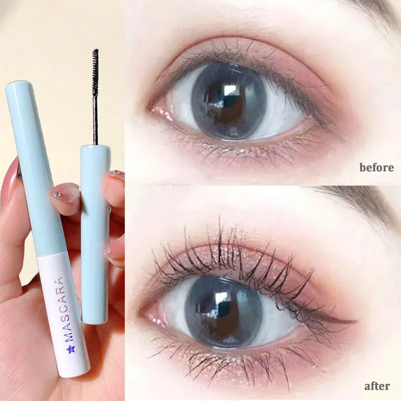 Ultra-Fijne Kleine Borstelkop Mascara Verlengende Zwarte 3d Lash Wimper Verlenging Wimpers Langdragende Zwarte Kleur Mascara