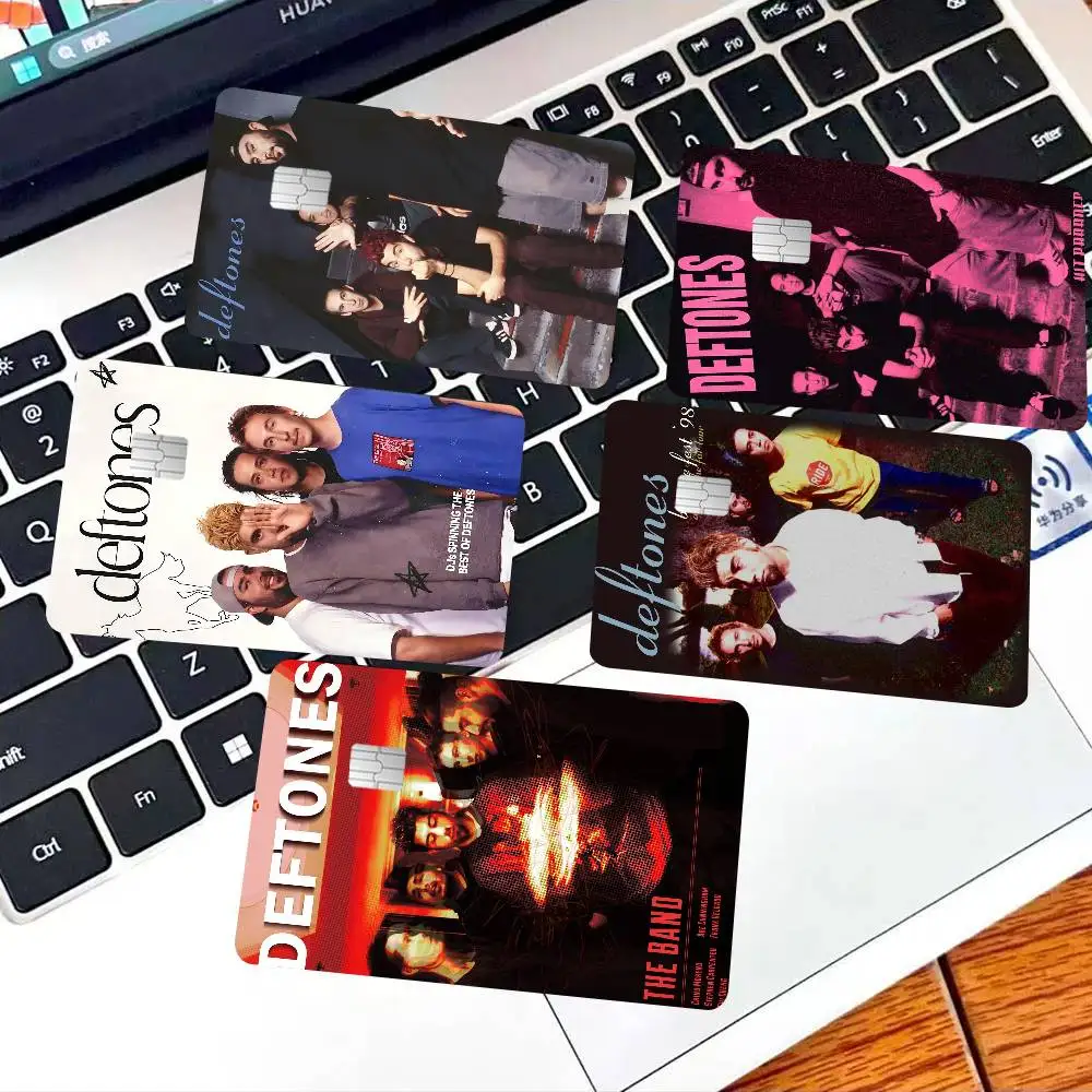 Retro Band Deftones Credit Card Skin Stickers for VISA Bank Card Transportation Card Waterproof Sticker Anti-scratch Women Gift