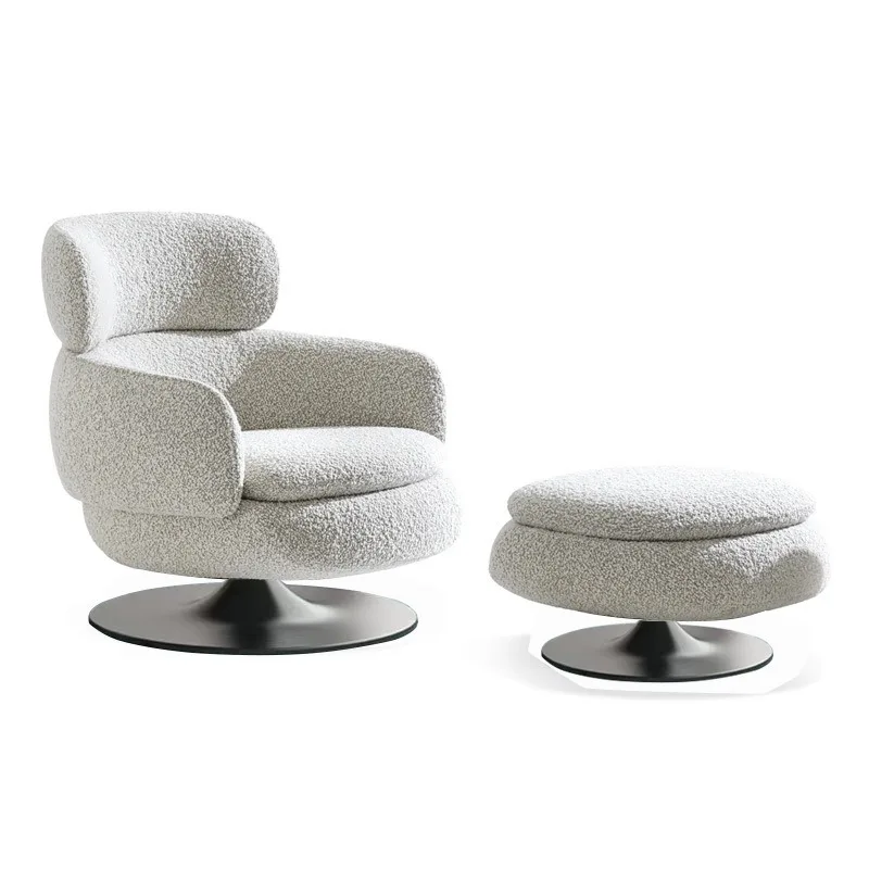 High-back armchair, light luxury leisure rotating single sofa