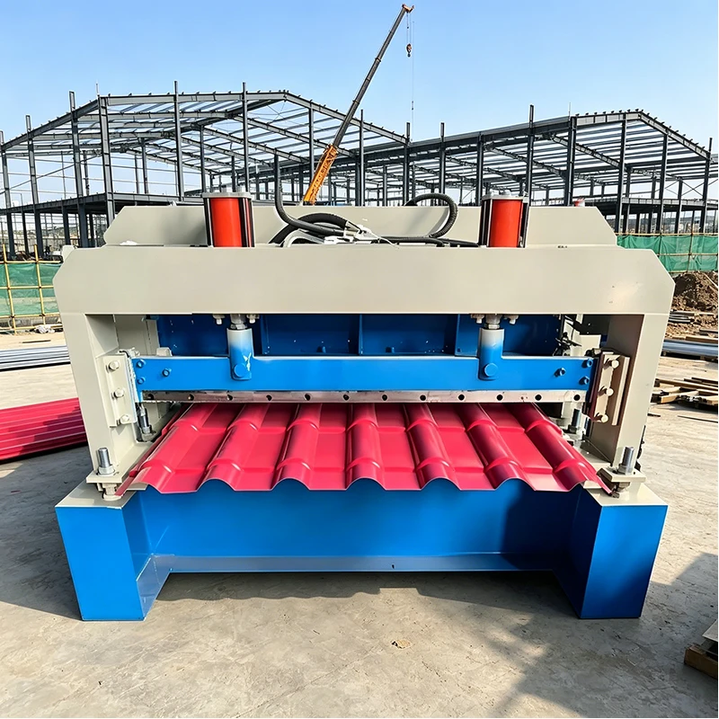 Trapezoidal Roof Sheet Making Machine Automatic Metal Roofing Panel Roll Forming Line for Warehouse Roofing System