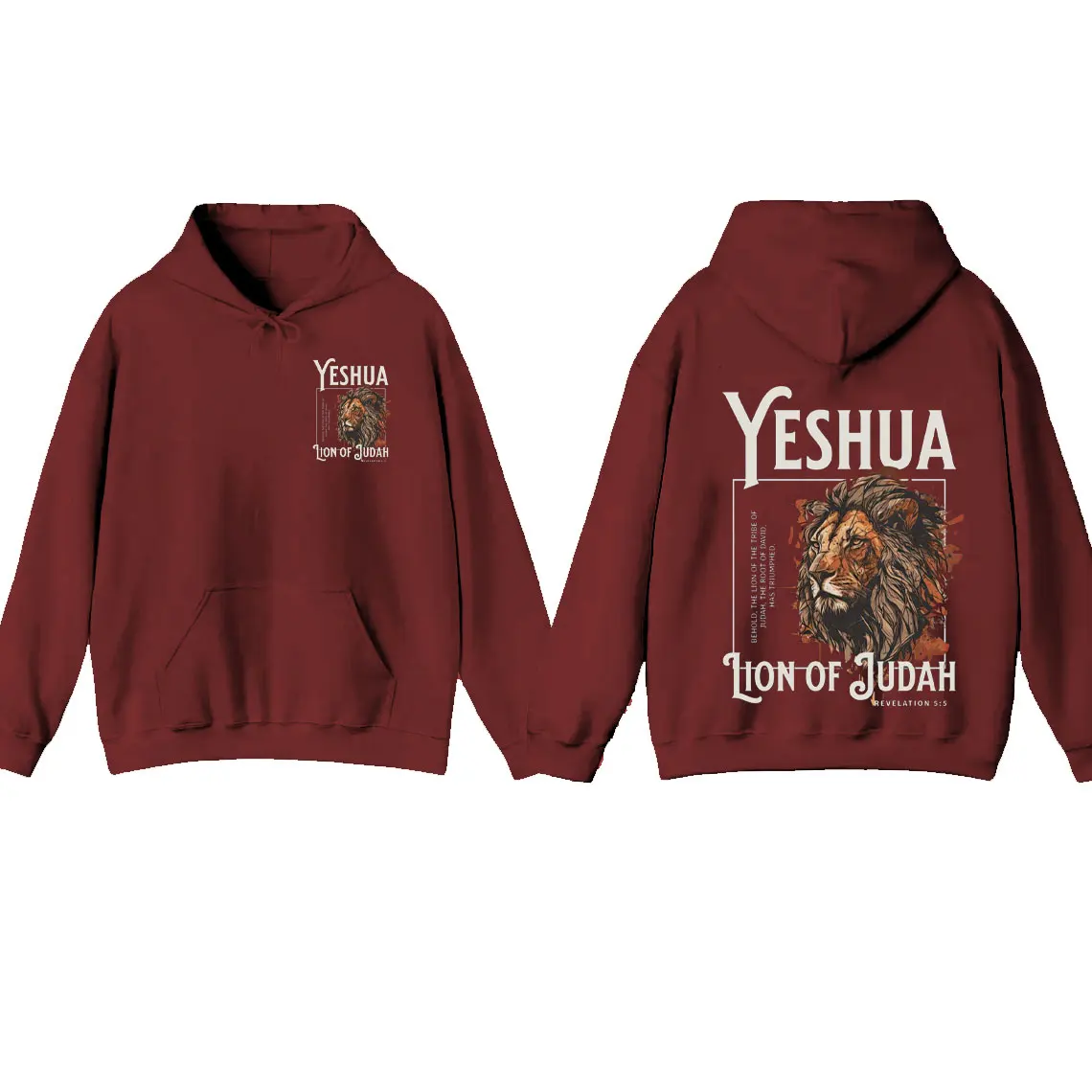 Yeshua هوديي البلوز الروحي المعمودية هدية الأسد هوديي للرجال الكتاب المقدس الآية الكتاب المقدس هودي يسوع هوديي المسيحية للجنسين #4