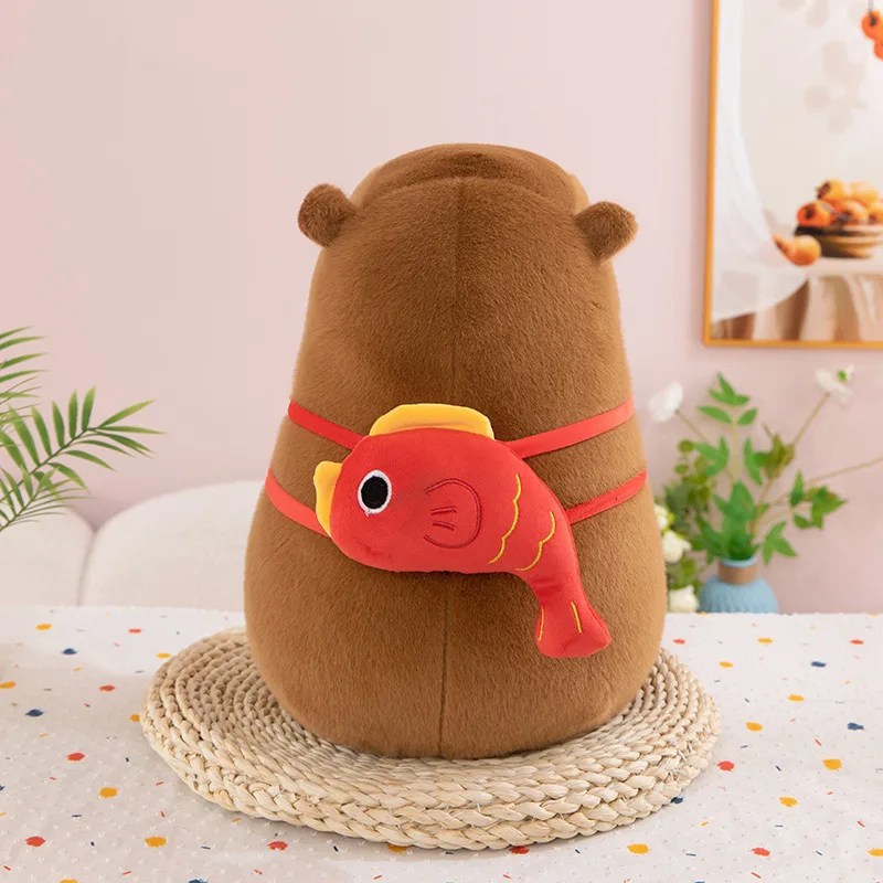 Kawaii Capybara Knuffel Schattige Koi Vis Gevulde Pop voor Kinderen Verjaardagscadeau Zacht Knuffeldier Speelgoed voor Kinderen en Verzamelaars