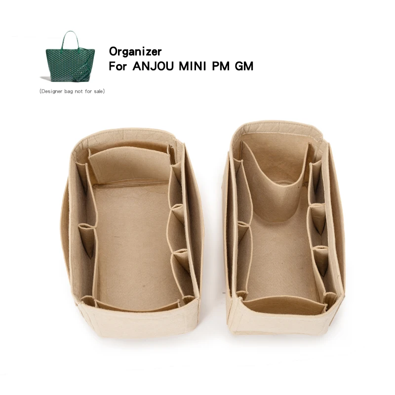 For Goyad Tote Anjou Bag Felt Insert Bag Organizer,Makeup Designer Handbag Travel Inner Purse,Mommy Bags Cosmetic Storage Pouch