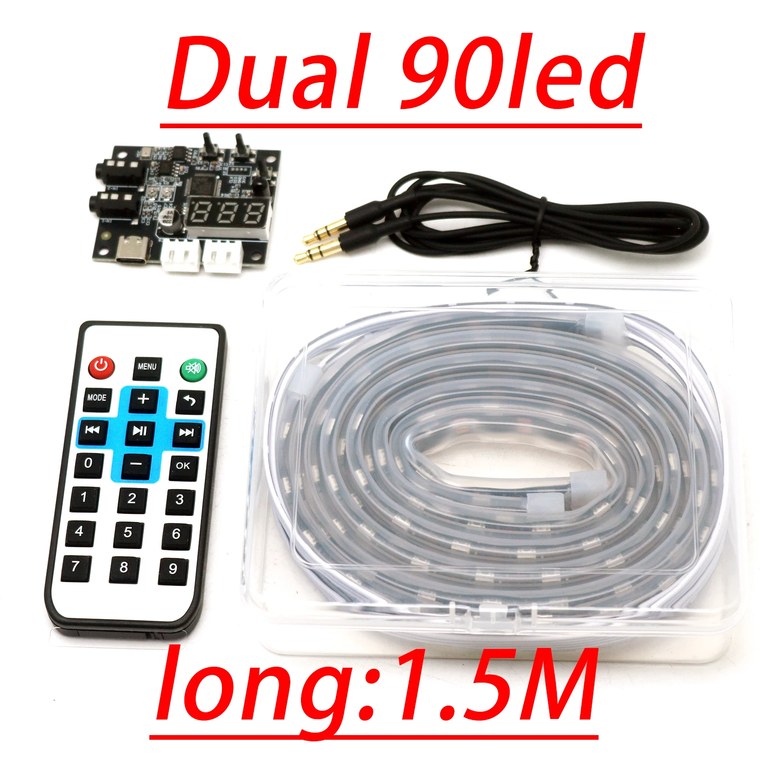 مرنة الموسيقى الطيف شرائط مصباح 30/60/90 LED مستوى المؤشر الديناميكي إيقاع ضوء لسيارة الصوت جو مصابيح الديكور