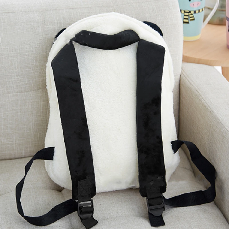 Kids Fashion Parent-child Schoolbag Cute Cartoon Plush Panda Bag Girls Boys Backpack Primary School Student Travel Backpack