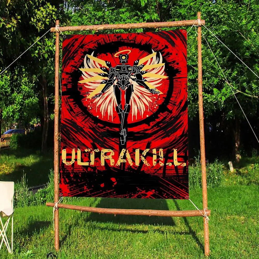 STEAM GAME U-ULTRAKILL Retro Flags Multiple Choice Living Studio Booth Interior Decoration Banner