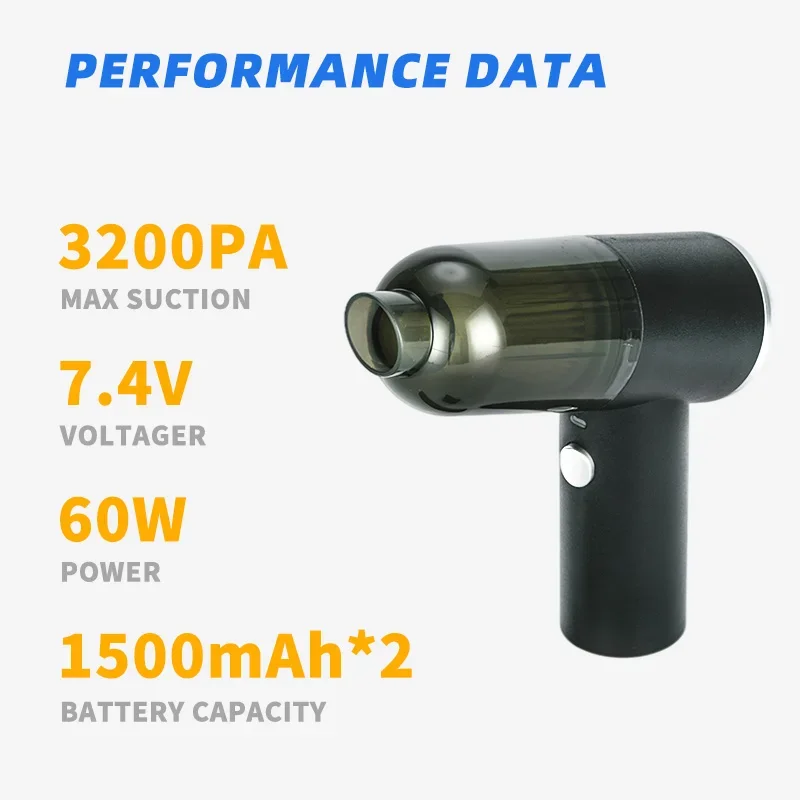 Portable household vacuum cleaner Small handheld car vacuum cleaner Dry and wet USB charging car vacuum cleaner Mini vac Cleaner