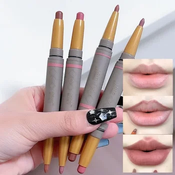 매트 립 라이너 펜 메이크업, 방수, 부드러운 컨투어링, 3D 입술 립스틱 펜슬, 누드 핑크, 레드 립 틴트, 입술 화장품